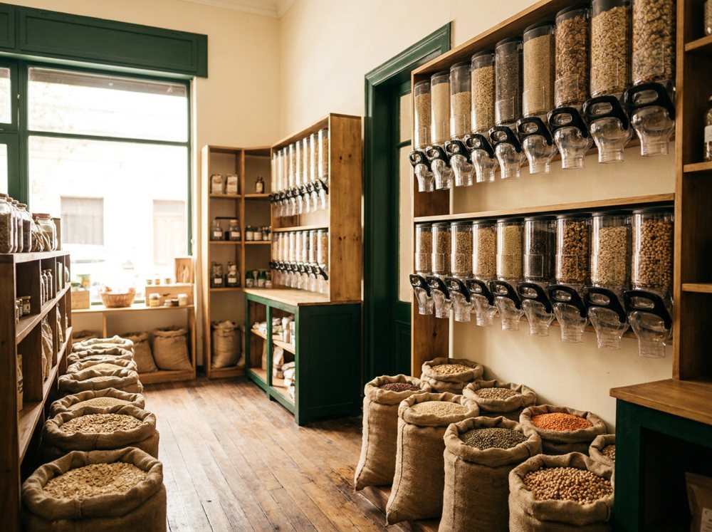 Sector de dietética de Los Griegos: cereales, granolas y legumbres a granel