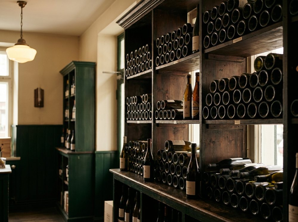 Estantería de vinos y bebidas de Los Griegos
